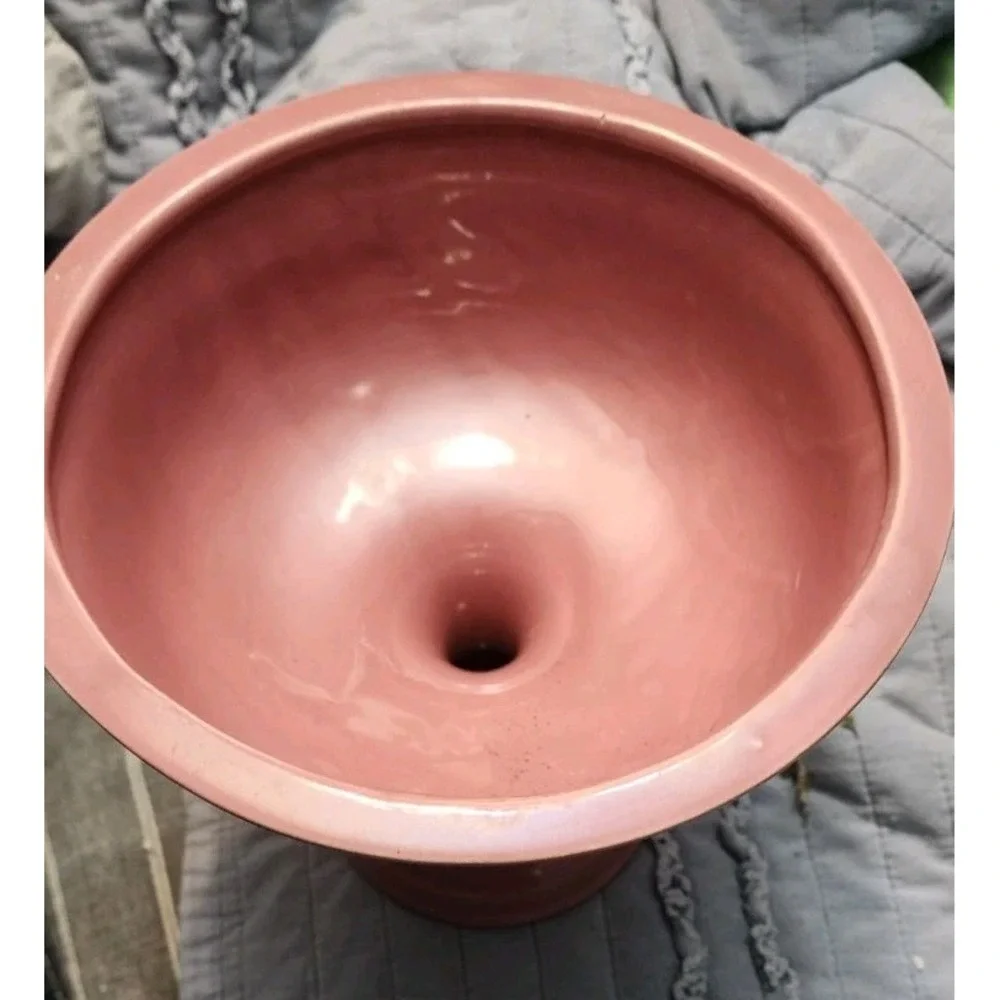 Haeger Pottery Pink Mauve Pedestal Bowl  Planter Granny Cottage Core Rare